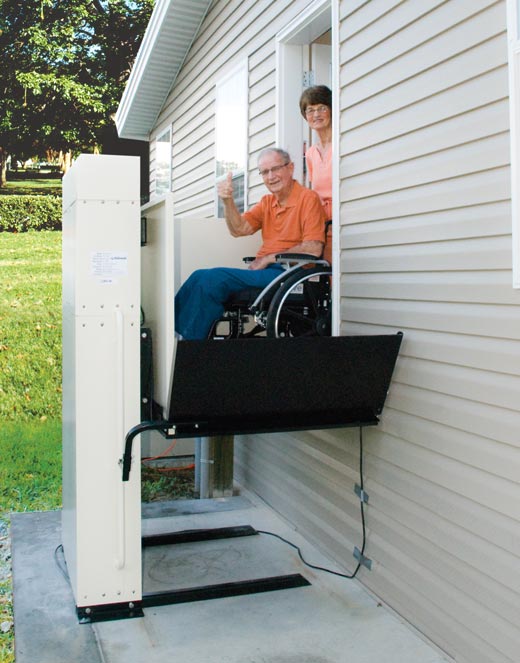 Wheelchair elevator VPL Vertical Platform mobile home porchlift